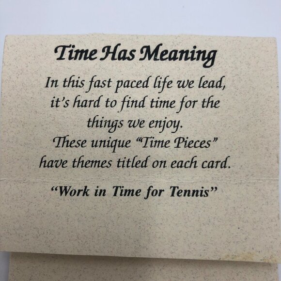 TREASURED MEMORIES "Work in Time for Tennis" Pin - Picture 3 of 4